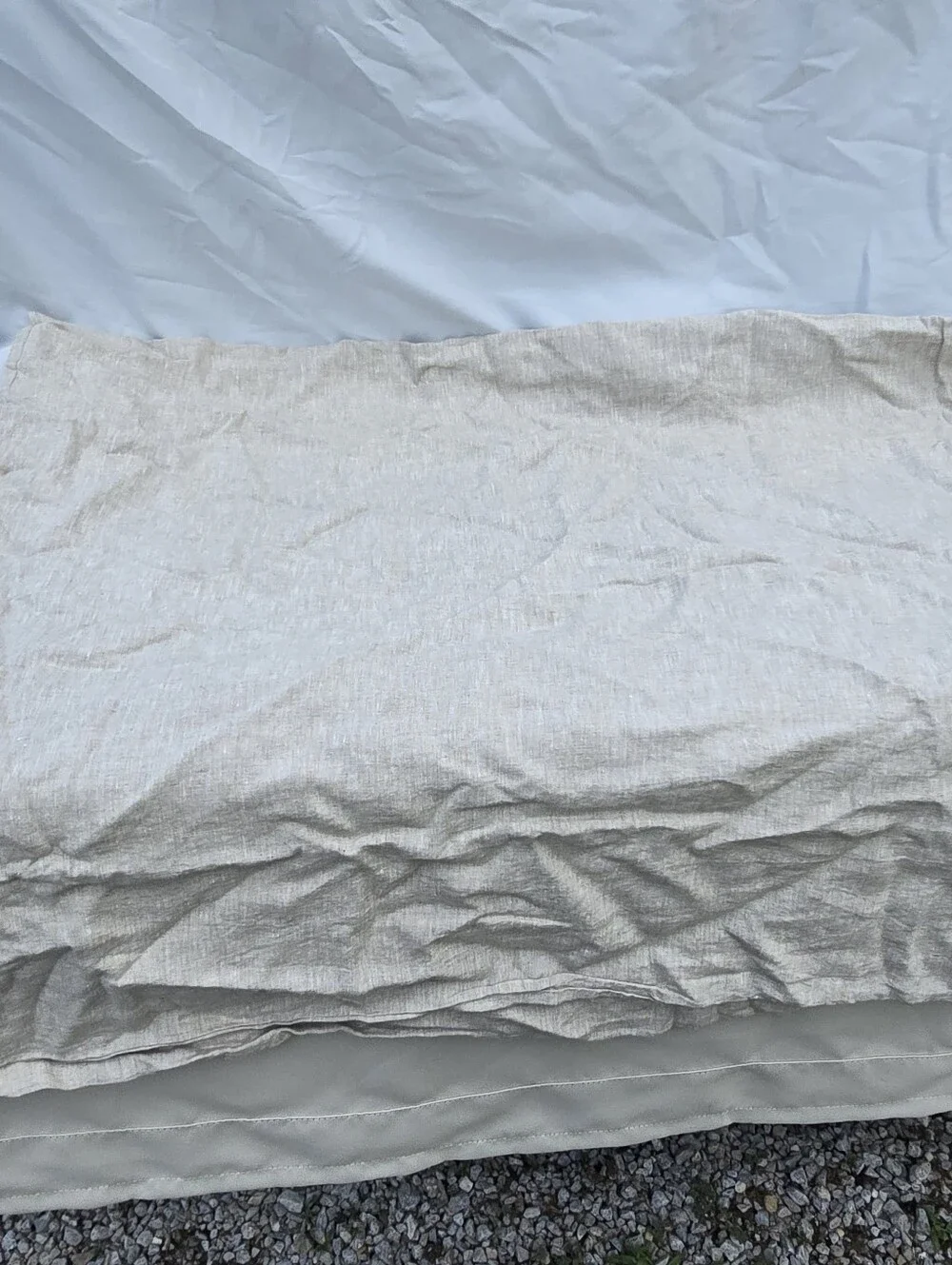 NWOT Quince European 100% Linen Duvet Cover Only Twin Natural Chambray